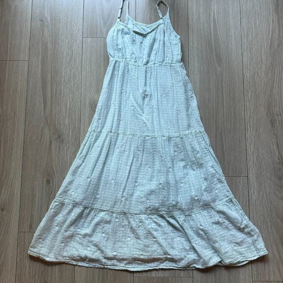 Cat & Jack Girls' Floral Knit Maxi Dress Mint green SZ 7/8 summer spring - Picture 7 of 8